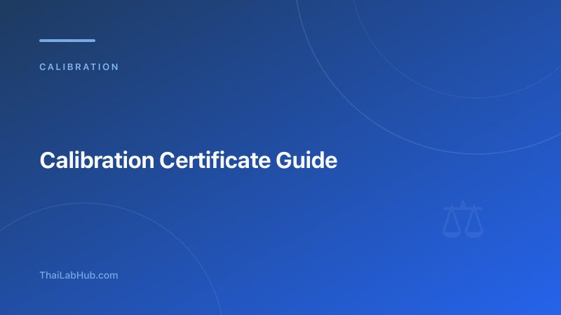 What Is an ISO 17025 Calibration Certificate? Essential Guide for Thai Businesses