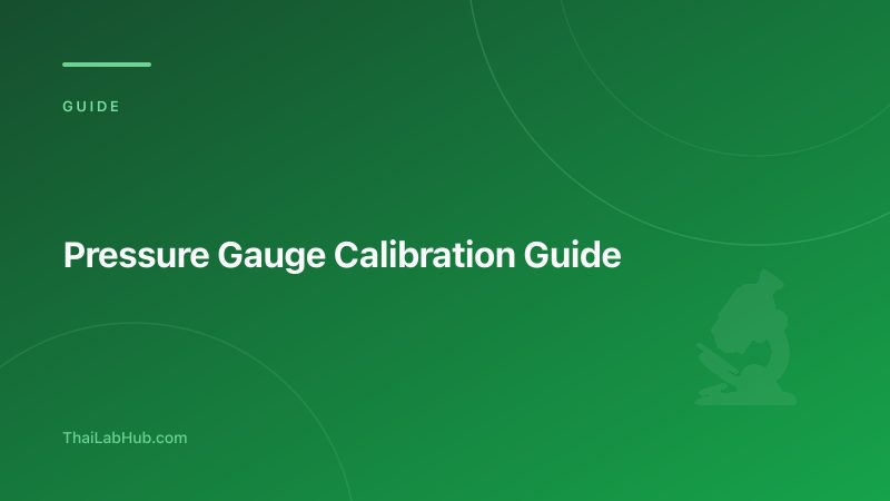 สอบเทียบ Pressure Gauge คู่มือฉบับสมบูรณ์: วิธีการ มาตรฐาน และห้องแล็บที่ถูกต้อง